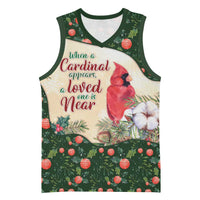 Memorial Cardinal Christmas Basketball Jersey When A Cardinal Appears Loved One Is Near - Wonder Print Shop