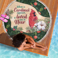 Memorial Cardinal Christmas Beach Blanket When A Cardinal Appears Loved One Is Near - Wonder Print Shop
