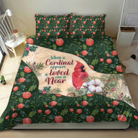 Memorial Cardinal Christmas Bedding Set When A Cardinal Appears Loved One Is Near - Wonder Print Shop