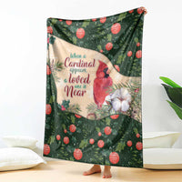 Memorial Cardinal Christmas Blanket When A Cardinal Appears Loved One Is Near - Wonder Print Shop