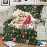 Memorial Cardinal Christmas Blanket When A Cardinal Appears Loved One Is Near - Wonder Print Shop