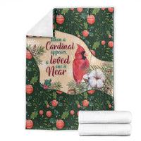 Memorial Cardinal Christmas Blanket When A Cardinal Appears Loved One Is Near - Wonder Print Shop