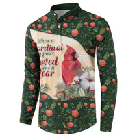 Memorial Cardinal Christmas Button Sweatshirt When A Cardinal Appears Loved One Is Near - Wonder Print Shop