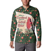 Memorial Cardinal Christmas Button Sweatshirt When A Cardinal Appears Loved One Is Near - Wonder Print Shop