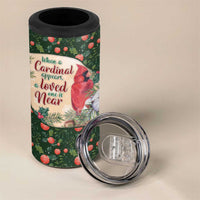 Memorial Cardinal Christmas 4 in 1 Can Cooler Tumbler When A Cardinal Appears Loved One Is Near - Wonder Print Shop