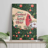 Memorial Cardinal Christmas Canvas Wall Art When A Cardinal Appears Loved One Is Near - Wonder Print Shop