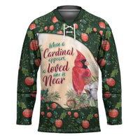 Memorial Cardinal Christmas Hockey Jersey When A Cardinal Appears Loved One Is Near - Wonder Print Shop