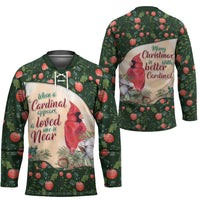 Memorial Cardinal Christmas Hockey Jersey When A Cardinal Appears Loved One Is Near - Wonder Print Shop