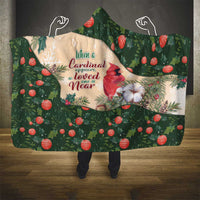 Memorial Cardinal Christmas Hooded Blanket When A Cardinal Appears Loved One Is Near - Wonder Print Shop