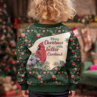 Cardinal Christmas Kid Ugly Christmas Sweater Love Near The Xmas - Wonder Print Shop