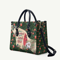 Memorial Cardinal Christmas Leather Bag When A Cardinal Appears Loved One Is Near - Wonder Print Shop
