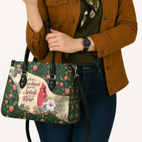 Memorial Cardinal Christmas Leather Bag When A Cardinal Appears Loved One Is Near - Wonder Print Shop