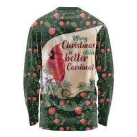 Memorial Cardinal Christmas Long Sleeve Shirt When A Cardinal Appears Loved One Is Near - Wonder Print Shop