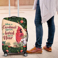 Memorial Cardinal Christmas Luggage Cover When A Cardinal Appears Loved One Is Near - Wonder Print Shop