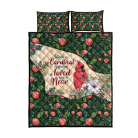 Memorial Cardinal Christmas Quilt Bed Set When A Cardinal Appears Loved One Is Near - Wonder Print Shop