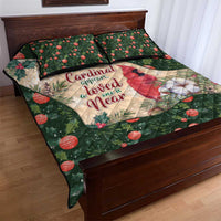 Memorial Cardinal Christmas Quilt Bed Set When A Cardinal Appears Loved One Is Near - Wonder Print Shop