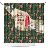 Memorial Cardinal Christmas Shower Curtain When A Cardinal Appears Loved One Is Near - Wonder Print Shop