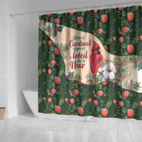 Memorial Cardinal Christmas Shower Curtain When A Cardinal Appears Loved One Is Near - Wonder Print Shop
