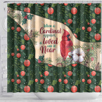 Memorial Cardinal Christmas Shower Curtain When A Cardinal Appears Loved One Is Near - Wonder Print Shop