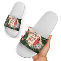 Memorial Cardinal Christmas Slide Sandals When A Cardinal Appears Loved One Is Near - Wonder Print Shop