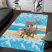 Christmas In July Area Rug I Am The Flamingo Elf - Wonder Print Shop