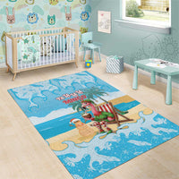 Christmas In July Area Rug I Am The Flamingo Elf - Wonder Print Shop