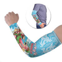 Christmas In July Arm Sleeves I Am The Flamingo Elf - Wonder Print Shop