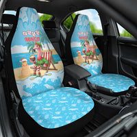 Christmas In July Car Seat Cover I Am The Flamingo Elf - Wonder Print Shop