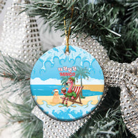 Christmas In July Ceramic Ornament I Am The Flamingo Elf - Wonder Print Shop