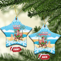 Christmas In July Ceramic Ornament I Am The Flamingo Elf - Wonder Print Shop