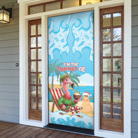 Christmas In July Door Cover I Am The Flamingo Elf - Wonder Print Shop