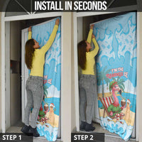 Christmas In July Door Cover I Am The Flamingo Elf - Wonder Print Shop