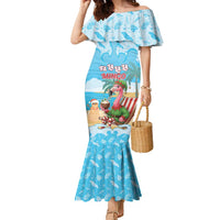 Christmas In July Family Matching Mermaid Dress and Hawaiian Shirt I Am The Flamingo Elf - Wonder Print Shop