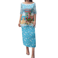 Christmas In July Family Matching Puletasi and Hawaiian Shirt I Am The Flamingo Elf - Wonder Print Shop