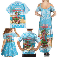 Christmas In July Family Matching Summer Maxi Dress and Hawaiian Shirt I Am The Flamingo Elf - Wonder Print Shop