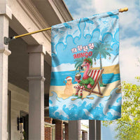 Christmas In July Garden Flag I Am The Flamingo Elf - Wonder Print Shop