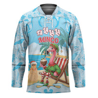 Christmas In July Hockey Jersey I Am The Flamingo Elf - Wonder Print Shop