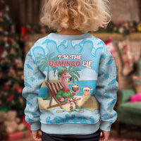 Christmas In July Kid Ugly Christmas Sweater I Am The Flamingo Elf - Wonder Print Shop