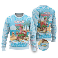 Christmas In July Ugly Christmas Sweater I Am The Flamingo Elf - Wonder Print Shop