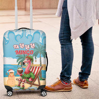 Christmas In July Luggage Cover I Am The Flamingo Elf - Wonder Print Shop