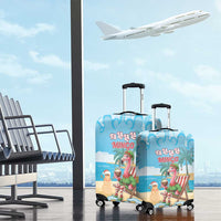 Christmas In July Luggage Cover I Am The Flamingo Elf - Wonder Print Shop