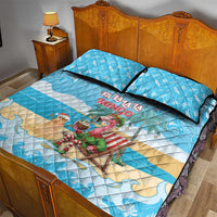 Christmas In July Quilt Bed Set I Am The Flamingo Elf - Wonder Print Shop