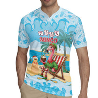 Christmas In July Rugby Jersey I Am The Flamingo Elf - Wonder Print Shop