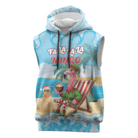 Christmas In July Sleeveless Hoodie I Am The Flamingo Elf - Wonder Print Shop