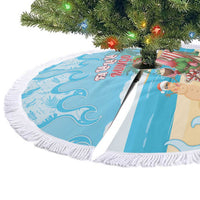 Christmas In July Tree Skirt I Am The Flamingo Elf - Wonder Print Shop
