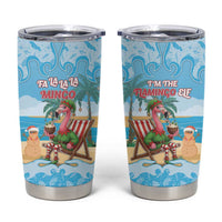 Christmas In July Tumbler Cup I Am The Flamingo Elf - Wonder Print Shop