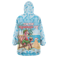 Christmas In July Wearable Blanket Hoodie I Am The Flamingo Elf - Wonder Print Shop