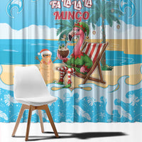 Christmas In July Window Curtain I Am The Flamingo Elf - Wonder Print Shop