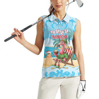 Christmas In July Women Sleeveless Polo Shirt I Am The Flamingo Elf - Wonder Print Shop