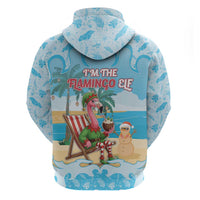 Christmas In July Zip Hoodie I Am The Flamingo Elf - Wonder Print Shop